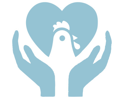 Logo poule main cœur