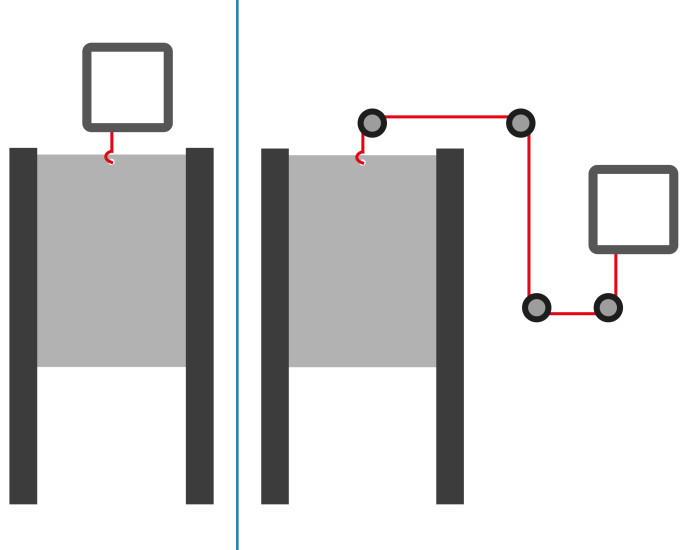 Schémas d'installation du portier automatique sur le poulailler 